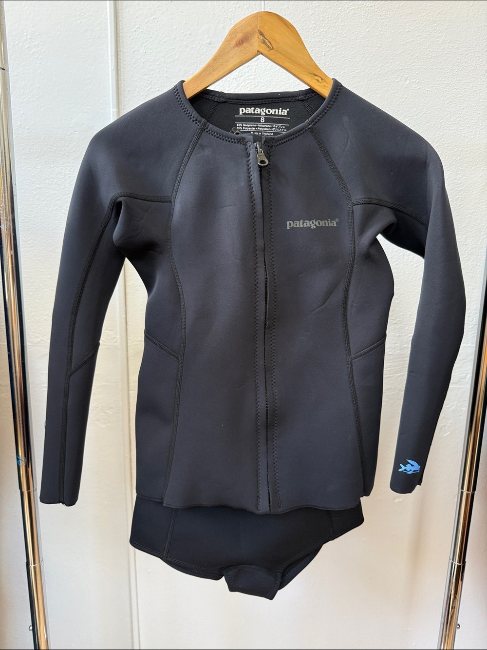 Patagonia Black Neoprene Paddle & Bottoms Jacket Small Size 8 SET